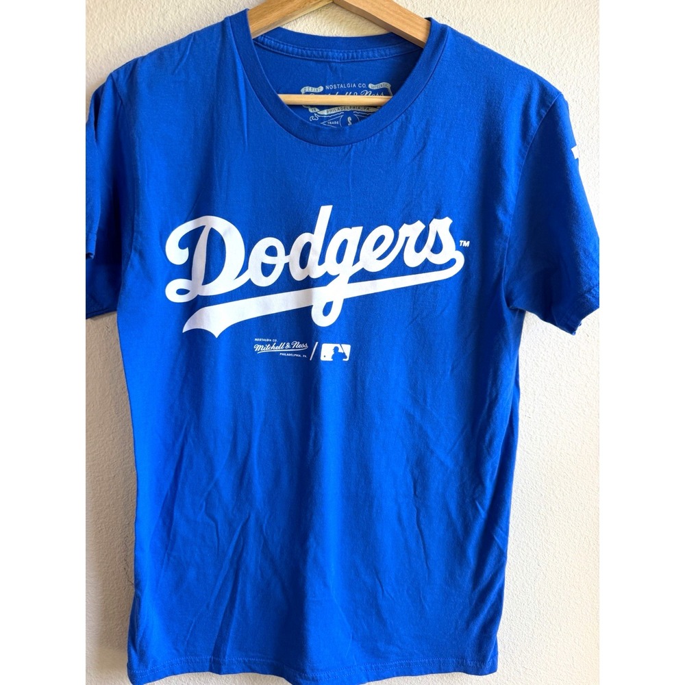Mitchell & Ness Los Angeles Dodgers MLB Blue Short Sleeve Shirt Women's Small